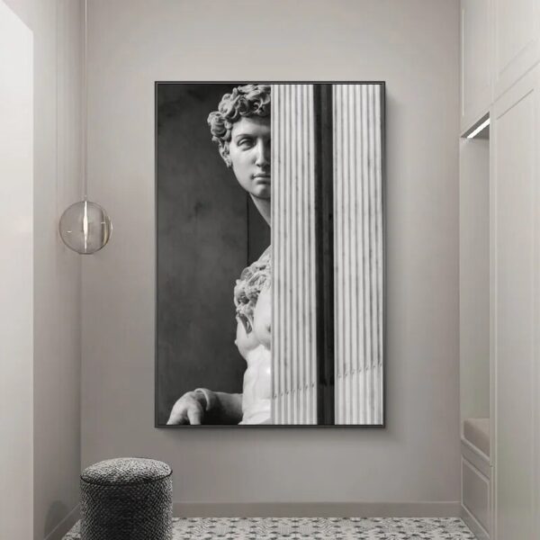 Nordic David Sculpture Canvas Art Posters And Prints Modern Statue of David Wall Art Pictures Canvas Paintings On The Wall Decor - Image 2