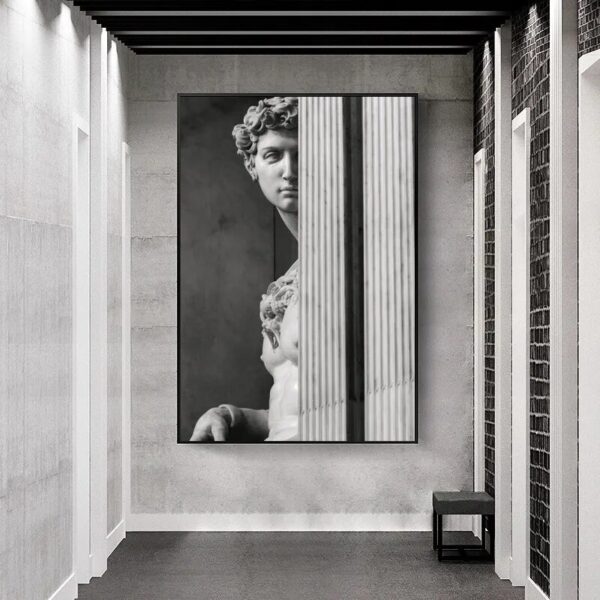 Nordic David Sculpture Canvas Art Posters And Prints Modern Statue of David Wall Art Pictures Canvas Paintings On The Wall Decor - Image 3