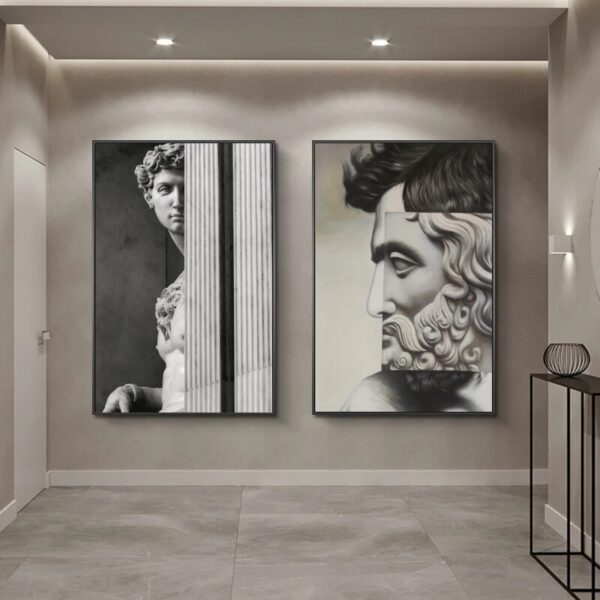Nordic David Sculpture Canvas Art Posters And Prints Modern Statue of David Wall Art Pictures Canvas Paintings On The Wall Decor