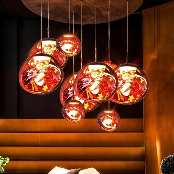 Nordic Design LED Pendant Lights Pendant Lamp Coffee PVC Study Kitchen Fixtures Villa Duplex Apartment Dining Room Indoor Decor - Image 2