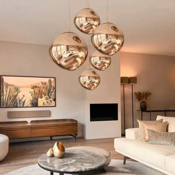 Nordic Design LED Pendant Lights Pendant Lamp Coffee PVC Study Kitchen Fixtures Villa Duplex Apartment Dining Room Indoor Decor - Image 6
