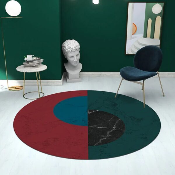 Nordic Simple Round Carpets Modern Living Room Sofa Coffee Tables Rug Light Luxury Style Bedroom Carpet Study Balcony Aisle Rugs - Image 4