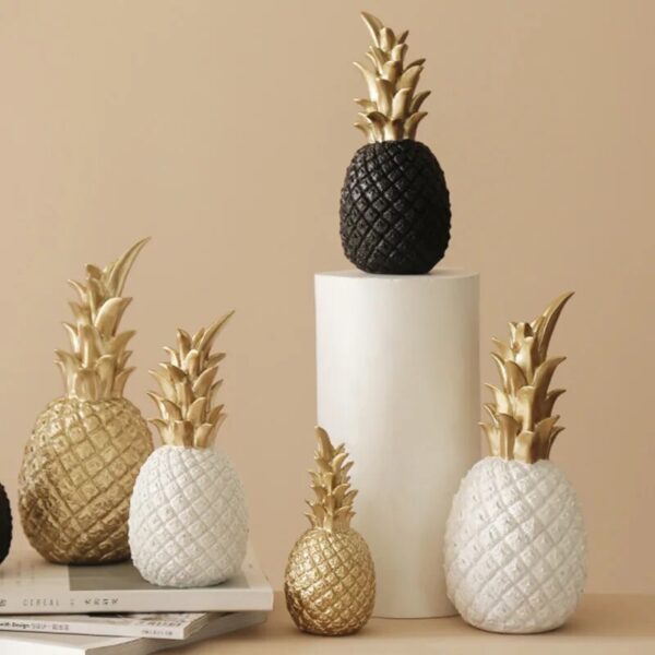 Nordic Style Resin Gold Pineapple Home Decor Living Room Wine Cabinet Window Display Craft luxurious Table Home Decoration Props - Image 3