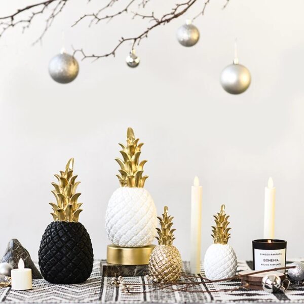 Nordic Style Resin Gold Pineapple Home Decor Living Room Wine Cabinet Window Display Craft luxurious Table Home Decoration Props - Image 4