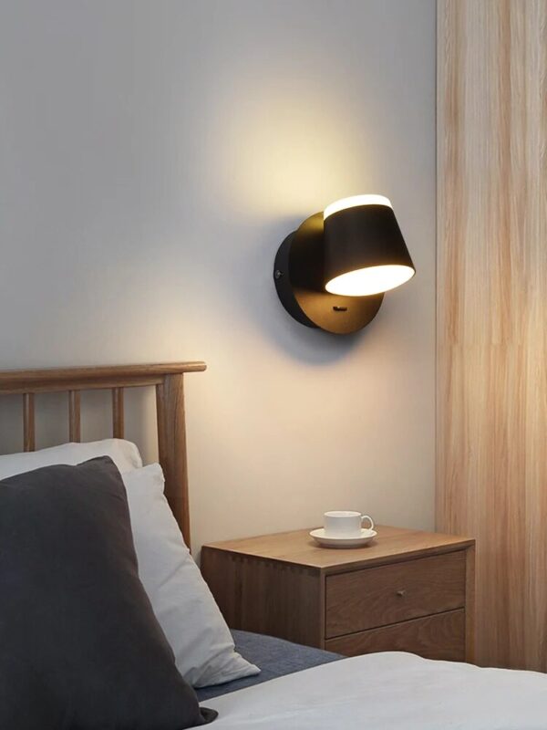 Nordic dual head wall lamp, bedroom reading lamp, staircase wall lamp, modern and minimalist new internet red bedside lamp, emit - Image 4