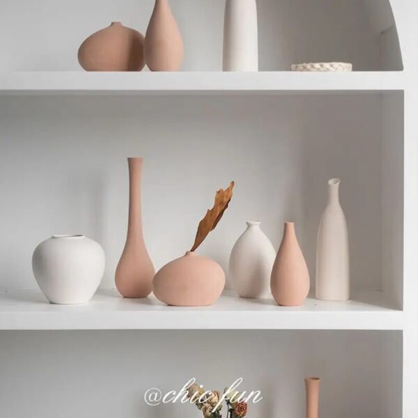 Nordic ins Minimalism Home Decor small vase ceramic vases for decoration coffee table Dried Flower vase dining table decorative - Image 4