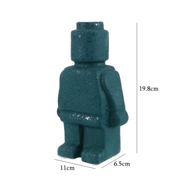 Nordic style ceramic robot vase indoor flower pot modern home interior decoration white goods decoration office desk decoration - Image 5