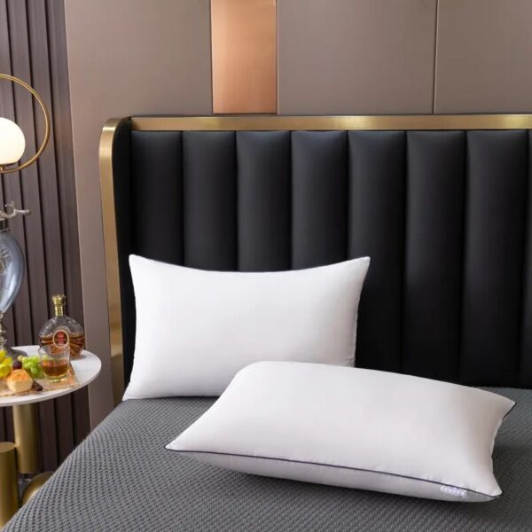 Pillow Core Comfortable Sleep Family Hotel Memory Pillow High-Quality Single Double Person Solid Color Neck Pillow - Image 2