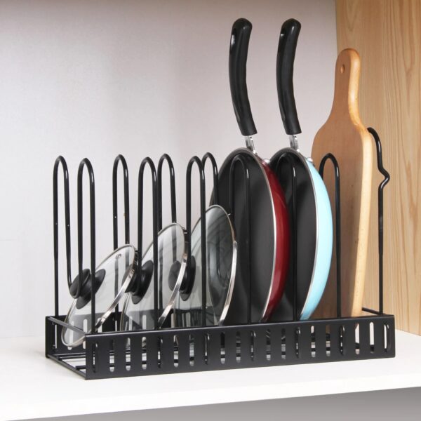 Pots and Pans Organizer Rack Multi-layer iron wire bilateral pot cover storage rack Pots Lids Storage Holder Kitchen storage - Image 4
