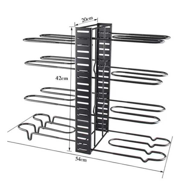 Pots and Pans Organizer Rack Multi-layer iron wire bilateral pot cover storage rack Pots Lids Storage Holder Kitchen storage - Image 5