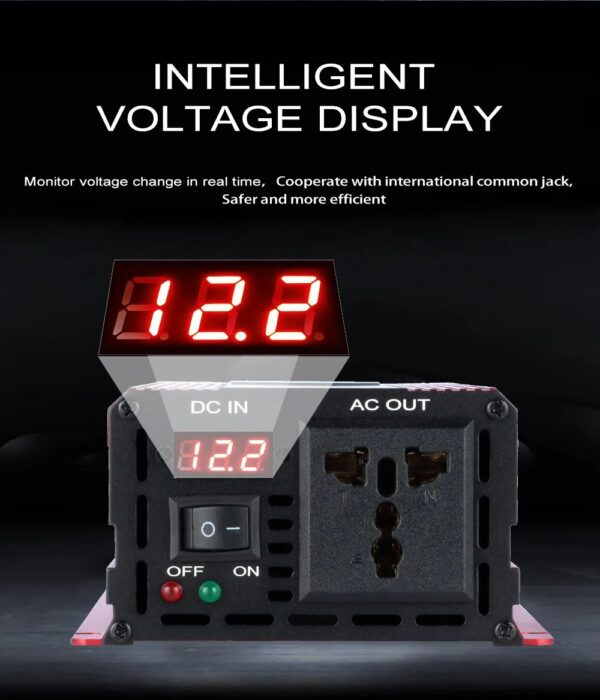 Pure Sine Waveform Universal Inverter DC 12V24V48V60V to 110V-240V LCD Screen Inverter 1800W/2200W/3000W PowerConverter 50/60HZ - Image 4