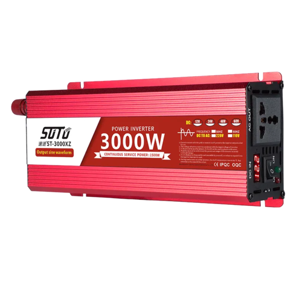 Pure Sine Waveform Universal Inverter DC 12V24V48V60V to 110V-240V LCD Screen Inverter 1800W/2200W/3000W PowerConverter 50/60HZ - Image 3