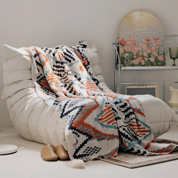 REGINA Brand Boho Geometric Design Balnkets Summer Thin Breathable Children Adult Bed Quilt Blanket Bohemian Decor Sofa Blanket - Image 2