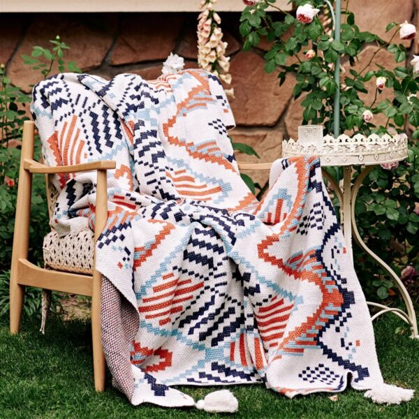 REGINA Brand Boho Geometric Design Balnkets Summer Thin Breathable Children Adult Bed Quilt Blanket Bohemian Decor Sofa Blanket - Image 3