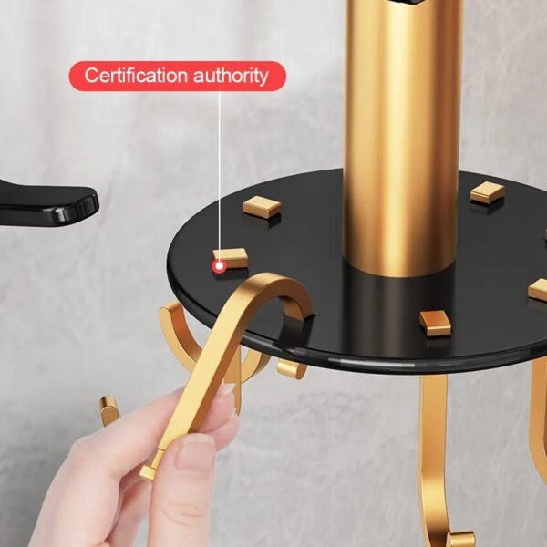 Rotating Kichen Hanger with Hook Kitchenware Utensil Hanging 360°Swivel Holder Spatula Skimmer Cutting Board Rags Rotating Shelf - Image 6