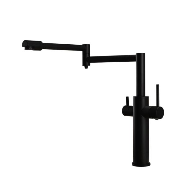 SKOWLL Kitchen Faucet Dual Handle Drinking Water Filter Dot Brass Purifier Vessel Sink 360 Degree Rotating Folding Spout - Image 6