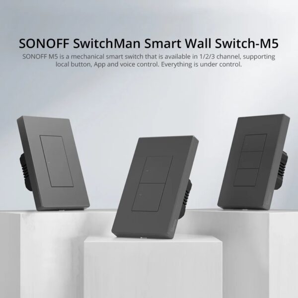 SONOFF M5 SwitchMan Smart Wall Switch 120 Type 1/2/3 Gang Wall Push Button Switch eWelink App Control Works Sonoff S-Mate/ R5 - Image 2