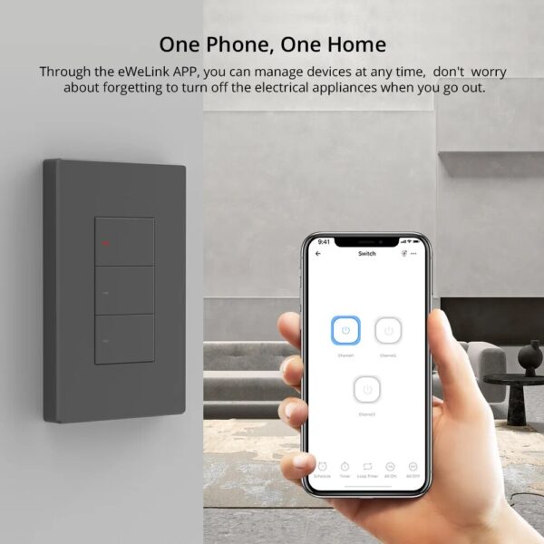 SONOFF M5 SwitchMan Smart Wall Switch 120 Type 1/2/3 Gang Wall Push Button Switch eWelink App Control Works Sonoff S-Mate/ R5 - Image 3