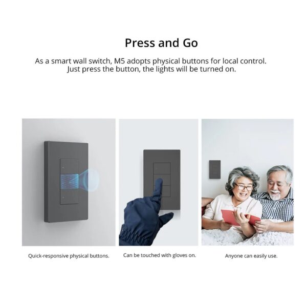 SONOFF M5 SwitchMan Smart Wall Switch 120 Type 1/2/3 Gang Wall Push Button Switch eWelink App Control Works Sonoff S-Mate/ R5 - Image 4