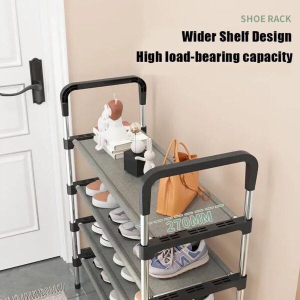 Simple Shoe Rack Metal Shoe Shelf Living Room Space Saving Shoes Organizer Stand Holder Shoes Storage Organizer Shelf - Image 5