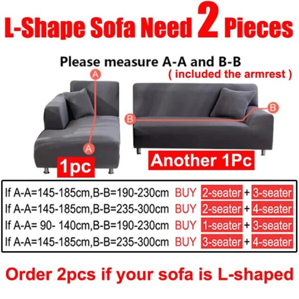 Sofa Cover for Living Room Thick Elastic Polar Fleece Cover for Sofa Couch Armchair 1/2/3/4 Seater L Shaped Corner Sofa Cover - Image 3
