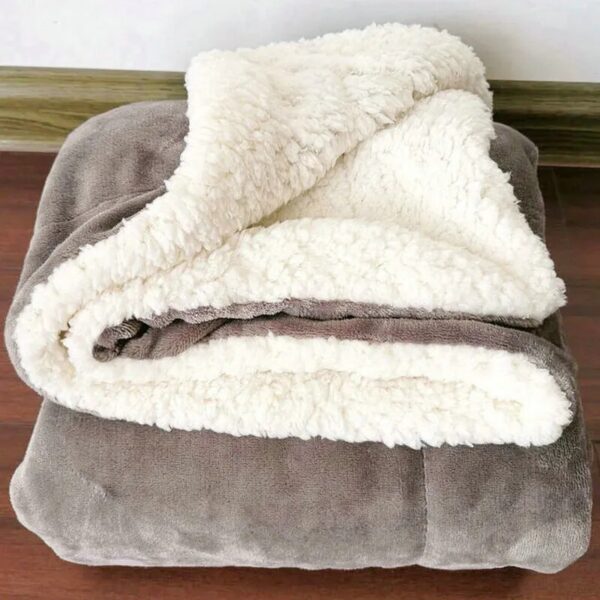 Soft Blanket Quilt Lamb Wool Double Layer Thick Warm Blanket Coral Fleece Blanket Throw Blankets for Beds Winter - Image 2