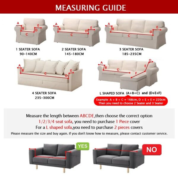 Solid Color Elastic Sofa Cover Universal Sectional Slipcover 1/2/3/4 seater Stretch Couch Cover for Living Room Sofa Case - Image 2