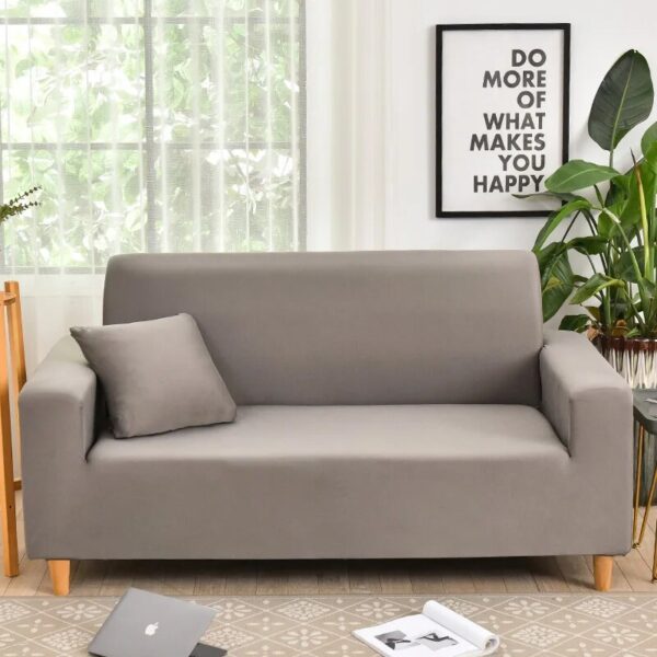 Solid Color Elastic Sofa Cover Universal Sectional Slipcover 1/2/3/4 seater Stretch Couch Cover for Living Room Sofa Case - Image 3