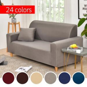 Solid Color Elastic Sofa Cover Universal Sectional Slipcover 1/2/3/4 seater Stretch Couch Cover for Living Room Sofa Case
