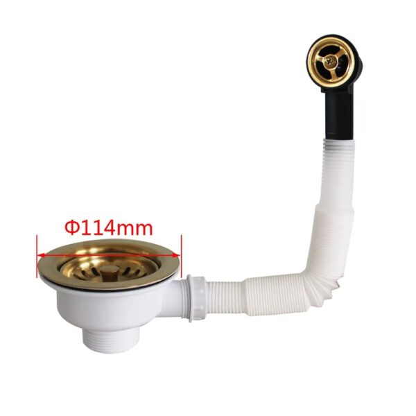 Talea Sink Strainer 3 1/2" Inch Drainer 11.4CM Garbage Downcomer Golden Color Drainer For Kitchen XK225C036 - Image 2