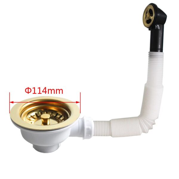 Talea Sink Strainer 3 1/2" Inch Drainer 11.4CM Garbage Downcomer Golden Color Drainer For Kitchen XK225C036 - Image 4