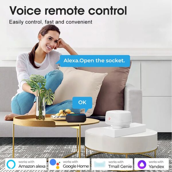 Tuya Wifi Smart Socket 3 Pin Plug South Africa To Eu Uk Us Outlet Adapter Power Monitor Voice For Google Home Alexa - Image 6