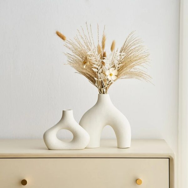 Vase Decoration Home Room Shelf Accessories Ceramic Vase Decor Office Bookshelf Decorative Vases Modern Nordic Style Flower Pot - Image 4