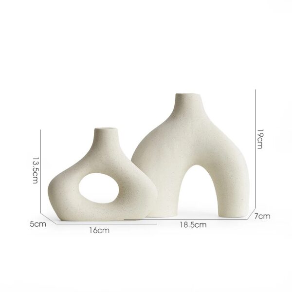 Vase Decoration Home Room Shelf Accessories Ceramic Vase Decor Office Bookshelf Decorative Vases Modern Nordic Style Flower Pot - Image 5