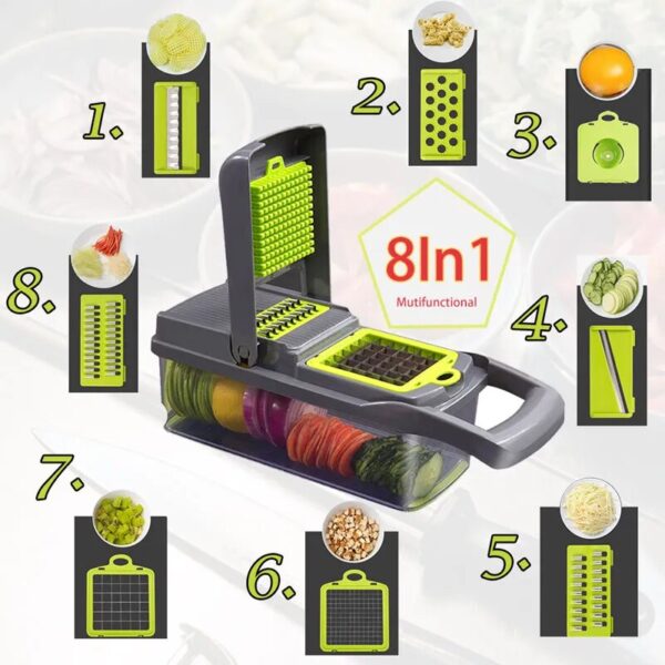 Vegetable Cutter Vegetable Slicer Multifunctional Kitchen Accessories Basket Fruit Potato Peeler Carrot Grater Vegetable Slicer - Image 3