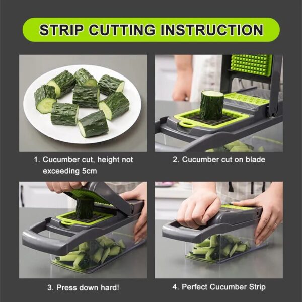 Vegetable Cutter Vegetable Slicer Multifunctional Kitchen Accessories Basket Fruit Potato Peeler Carrot Grater Vegetable Slicer - Image 6