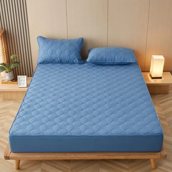 Waterproof Fitted Sheet Quilted Mattress Protcetor Breathable Plain Color Mattress Cover and Bedspread 140*200 160*200 - Image 2