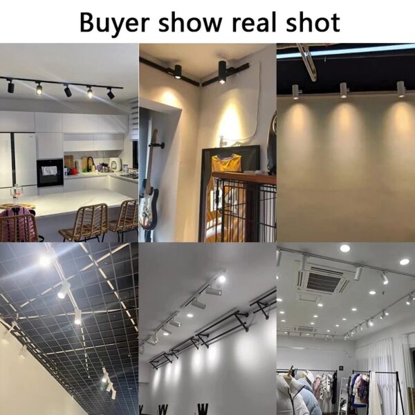 Whole Set Led Track Light 220V COB Spotlight Ceiling Track Lamps 30/40w For Home Bedroom Store Living Room Kitchen Rail Lighting - Image 5