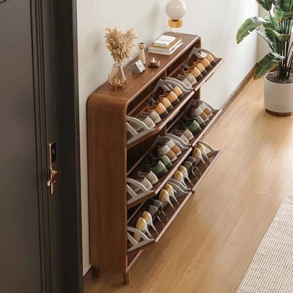 Wooden Living Room Shoe Cabinets Multilayer Simple Storage Dust Proof Shoe Rack Hallway Minimalist Szafki Na Buty Hall Furniture - Image 3