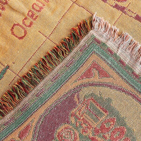 World map Cotton Bohemian Plaids Blanket Multi-function Sofa Decorative piano cover tapestry Cobertor Tassel Blanket - Image 5