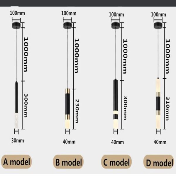 led Pendant light Dual light sources shine up and down droplight fixture Kitchen Island Dining Room Shop Bar Counter Decoration - Image 6